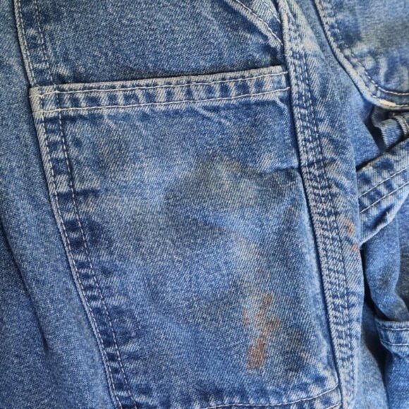 Carhartt Jeans 40 X 30 Carpenter Workwear Flannel Lined Distressed Workgear Warm - Picture 9 of 9